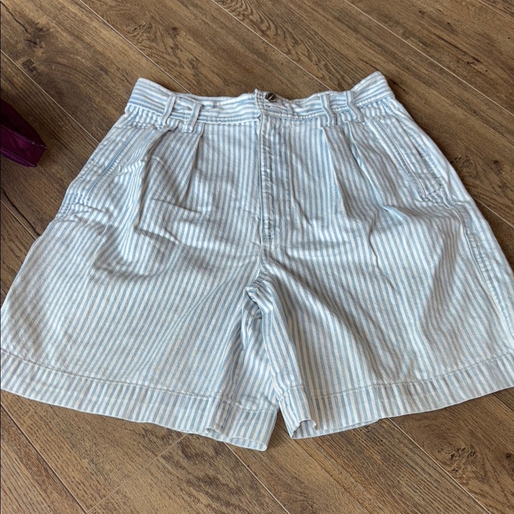 High Waist Striped Women's Shorts